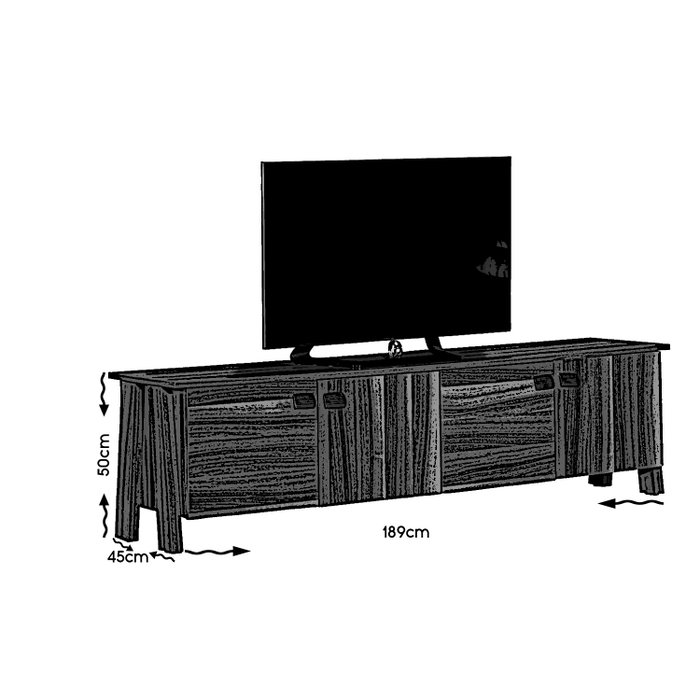 Hanah Home Story 4 Soporte para TV Marrón